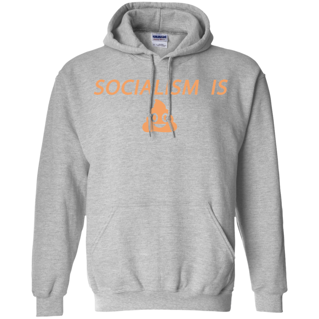 Socialism is Poop Pullover Hoodie 8 oz. - Trumpshop.net