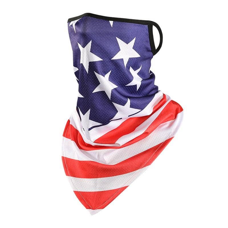 Made in USA Cooling USA Flag Neck Gaiter with Ear Loop - Trumpshop.net