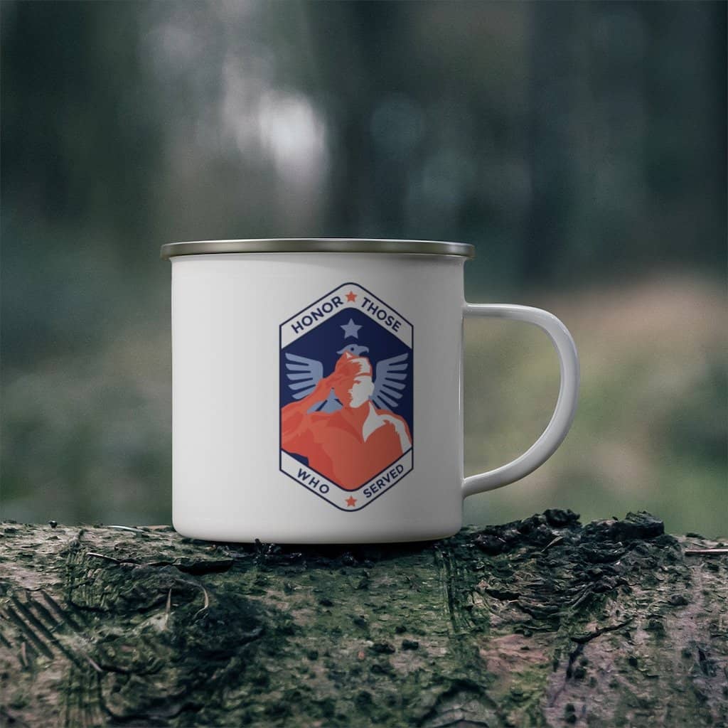 Honor Those Who Served Enamel Camping Mug - Trumpshop.net