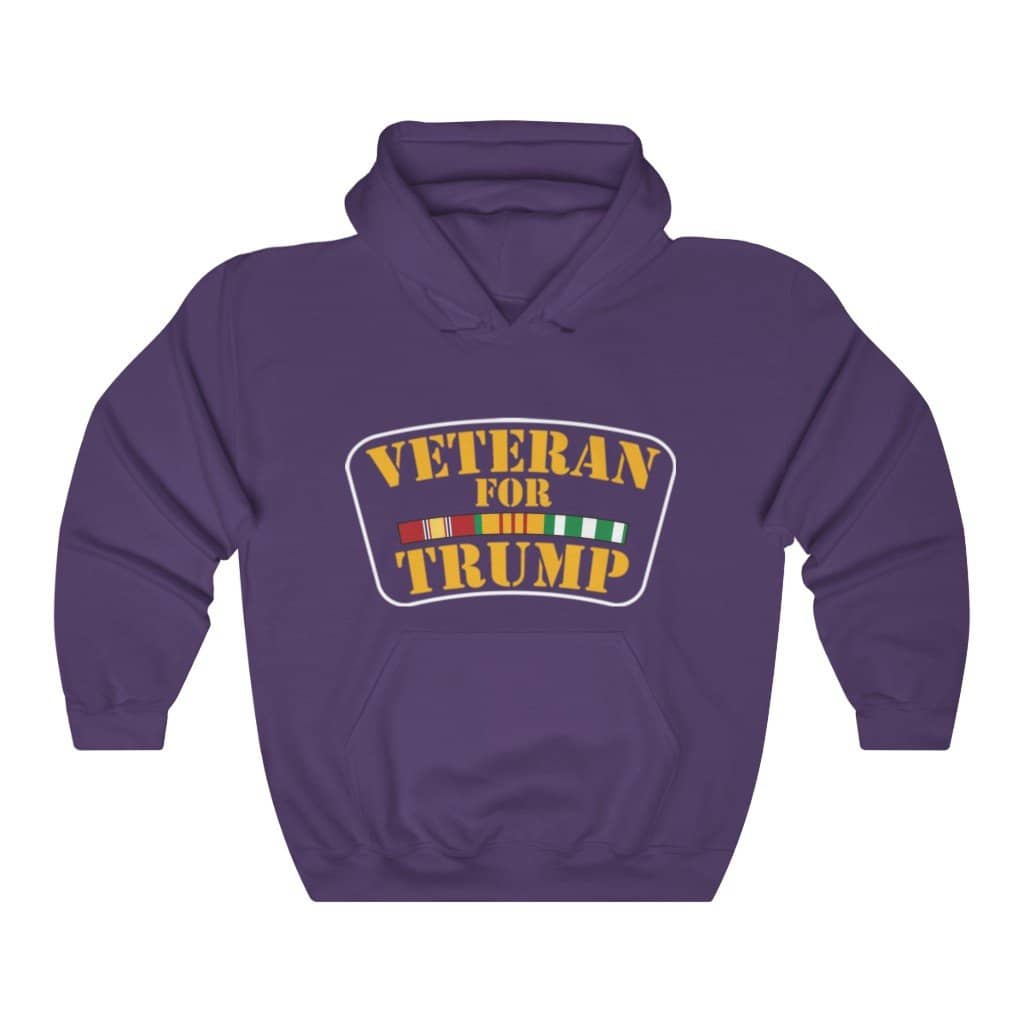 Veteran for Trump Pullover Hoodie 8 oz. - Trumpshop.net
