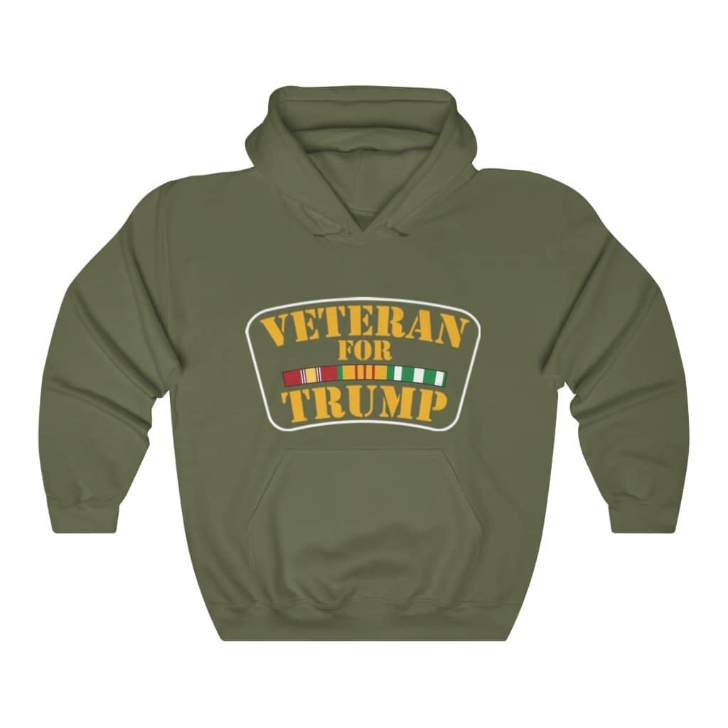 Veteran for Trump Pullover Hoodie 8 oz. - Trumpshop.net