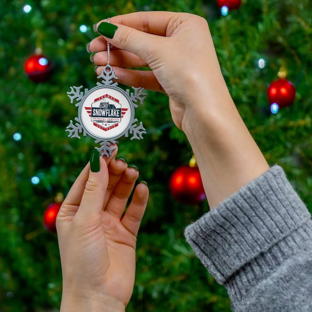 Snowflake Removal Service Pewter Snowflake Ornament - Trumpshop.net