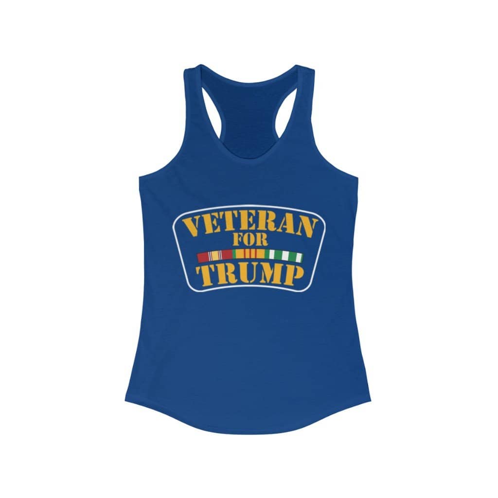 Veteran for Trump Ladies Ideal Racerback Tank - Trumpshop.net
