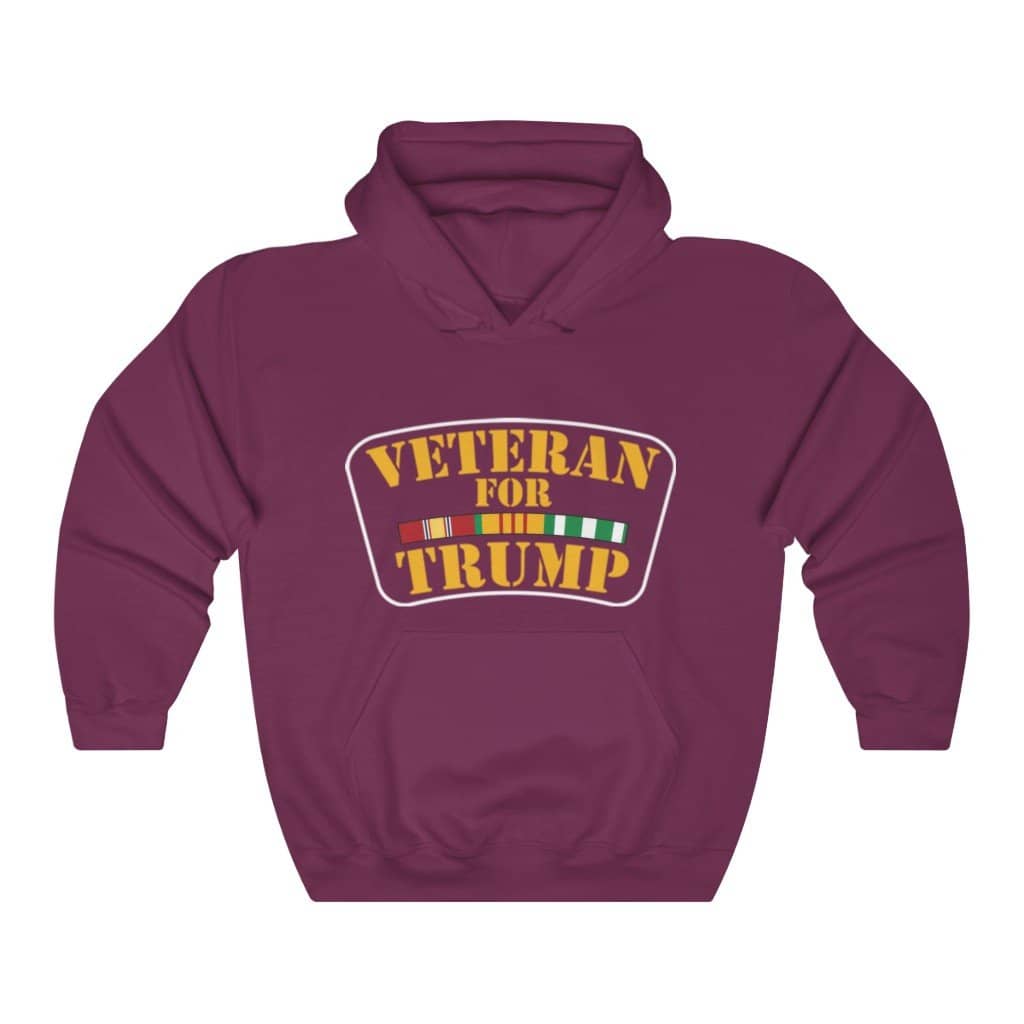 Veteran for Trump Pullover Hoodie 8 oz. - Trumpshop.net