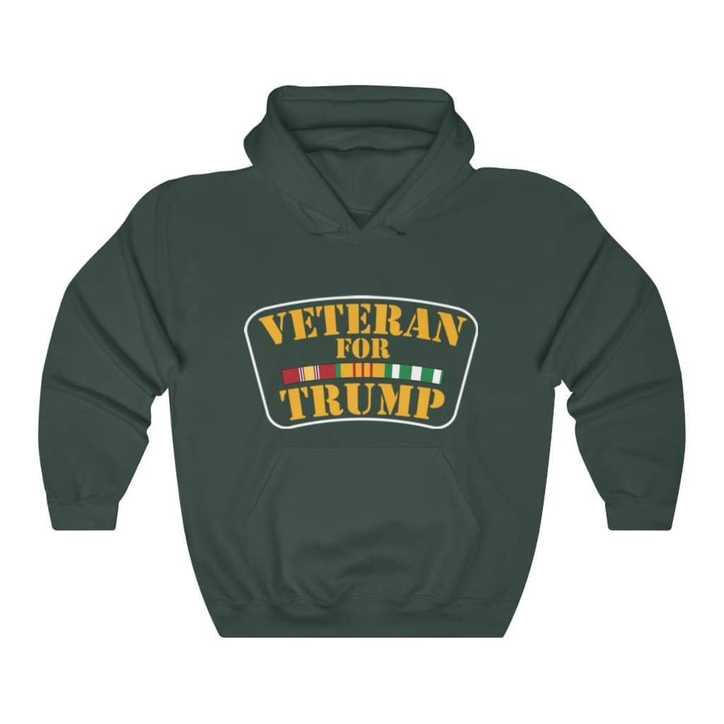 Veteran for Trump Pullover Hoodie 8 oz. - Trumpshop.net