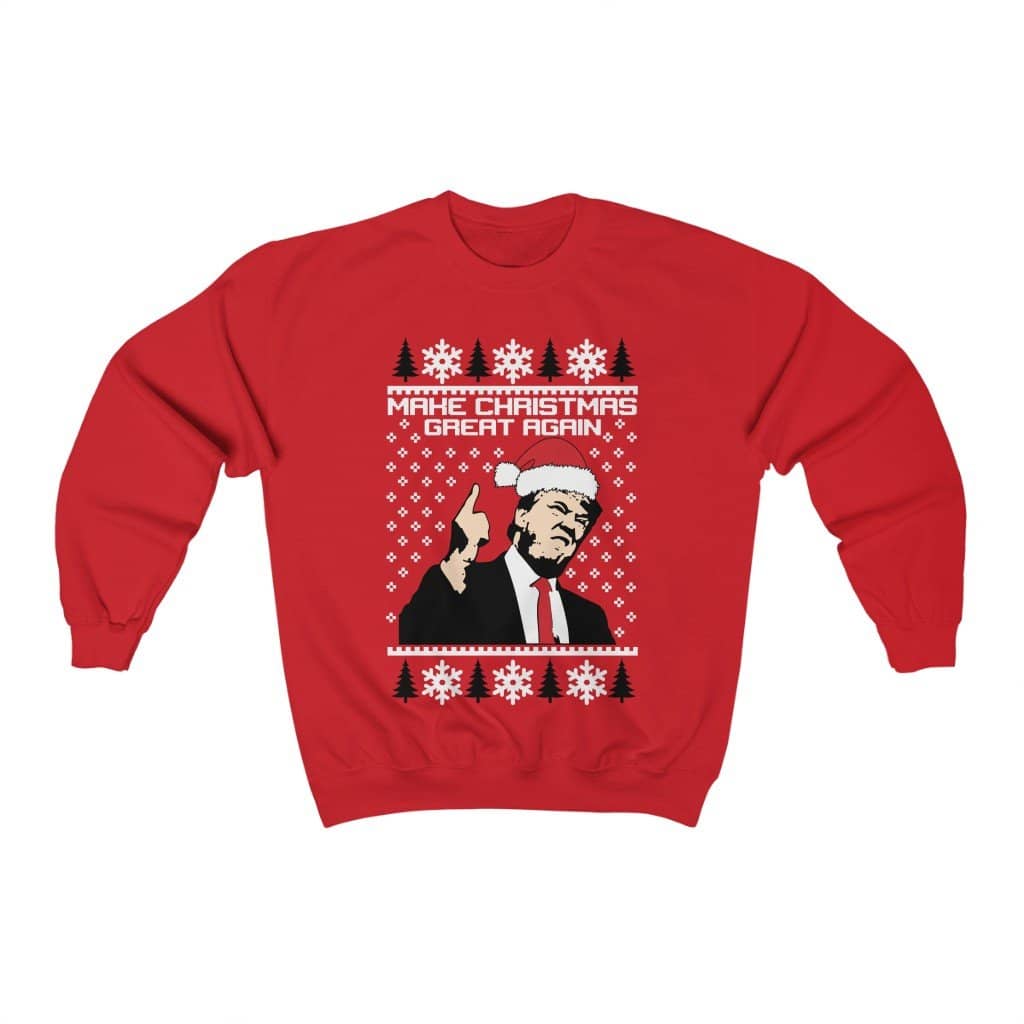 The Donald Trump Ugly Sweater Make Christmas Great Again Christmas Sweatshirt - Trumpshop.net
