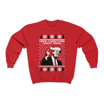 The Donald Trump Ugly Sweater Make Christmas Great Again Christmas Sweatshirt - Trumpshop.net