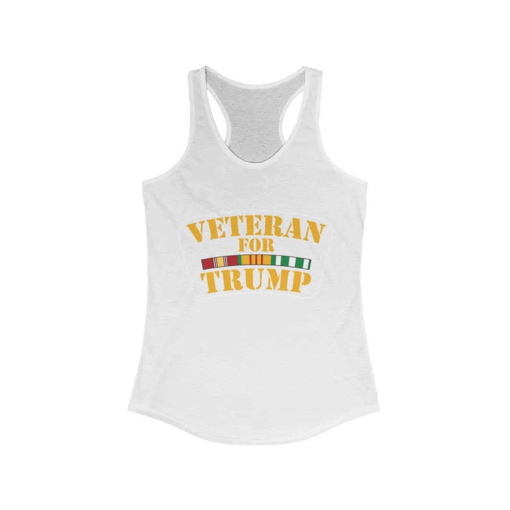 Veteran for Trump Ladies Ideal Racerback Tank - Trumpshop.net