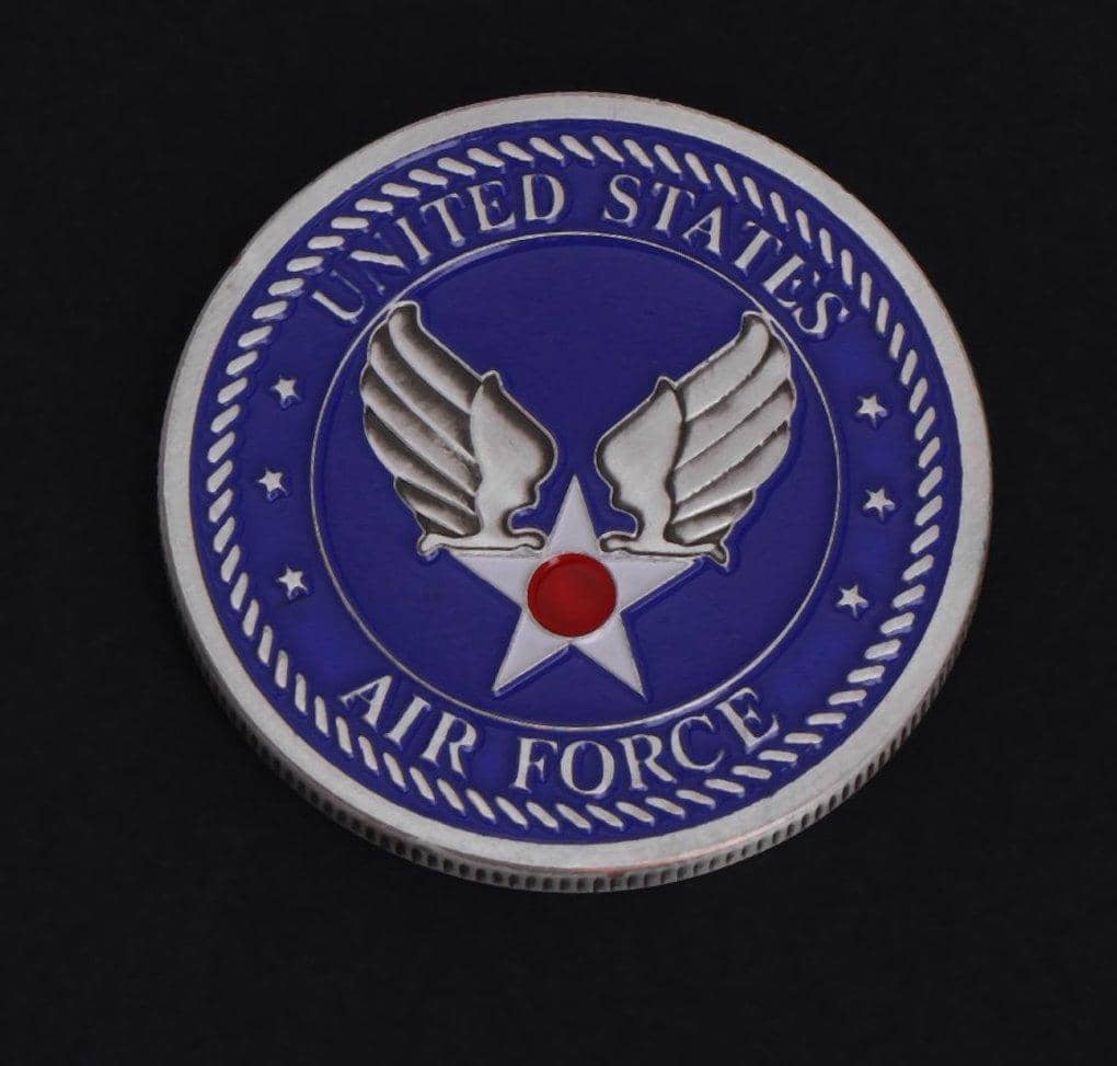 Death Smiles At Everyone The Air Forces Smiles Back Challenge Coin 1-Pack (Single Coin) - Trumpshop.net