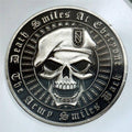 Death Smiles At Everyone The Army Smiles Back Challenge Coin 1-Pack (Single Coin) - Trumpshop.net