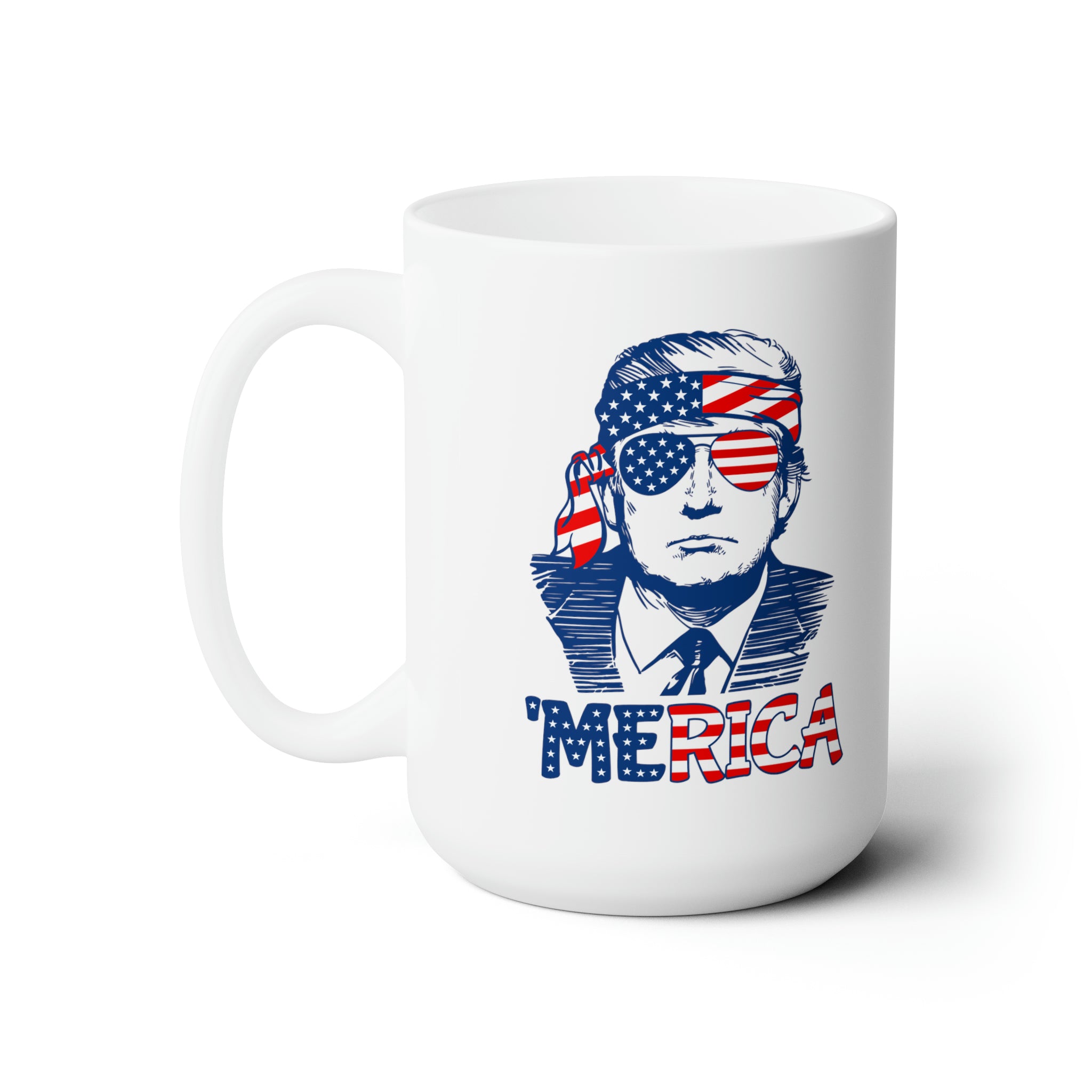 Merica Trump White Ceramic Mug