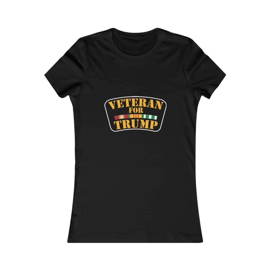 Veteran for Trump Softstyle Ladies' T-Shirt - Trumpshop.net