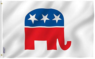 Republican Party GOP Flag Elephant Polyester Flag - Trumpshop.net