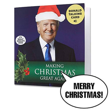 Talking Trump Christmas Card with Envelope - Wishes You A Merry Christmas In Donald Trump's REAL Voice - Trumpshop.net