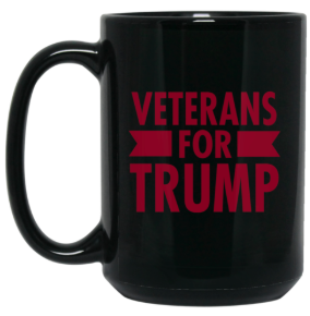 Veterans for Trump 15 oz. Black Mug - Trumpshop.net