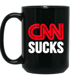 CNN Sucks 15 oz. Black Mug - Trumpshop.net