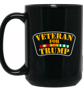 Veteran for Trump 15 oz. Black Mug - Trumpshop.net