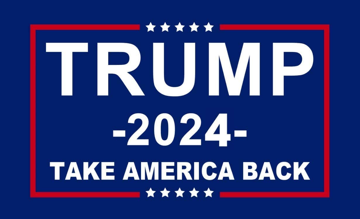 2024 Take America Back President Donald Trump Flag USA Polyester - Trumpshop.net