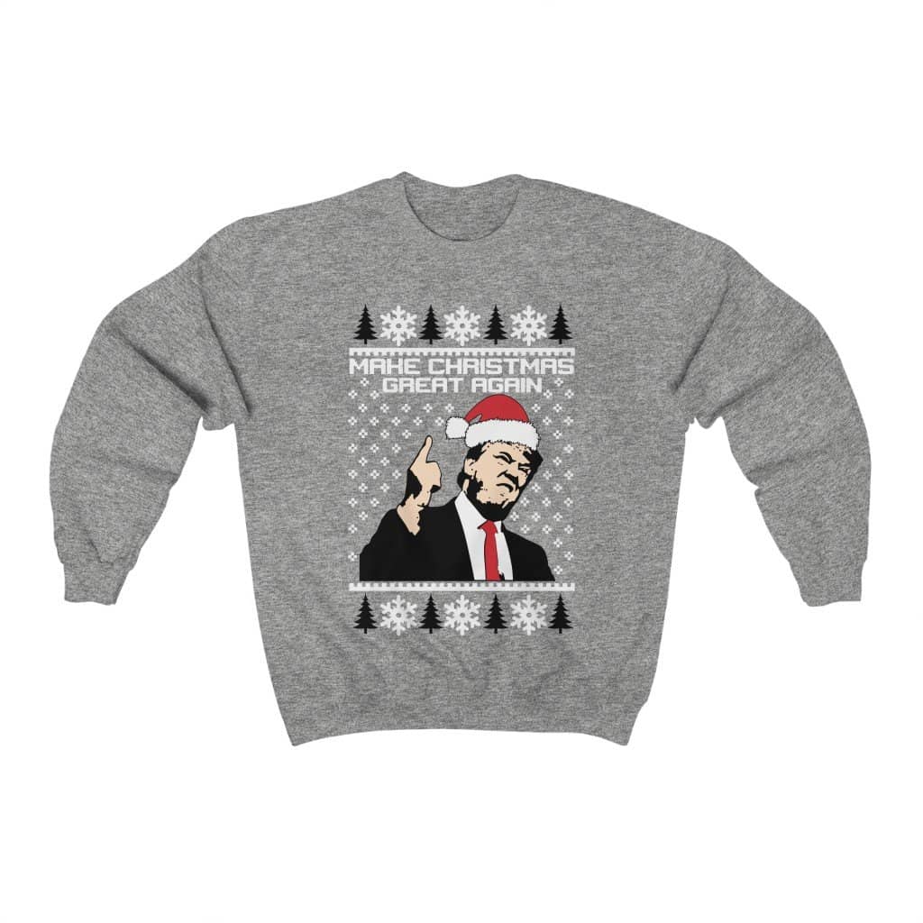 The Donald Trump Ugly Sweater Make Christmas Great Again Christmas Sweatshirt - Trumpshop.net