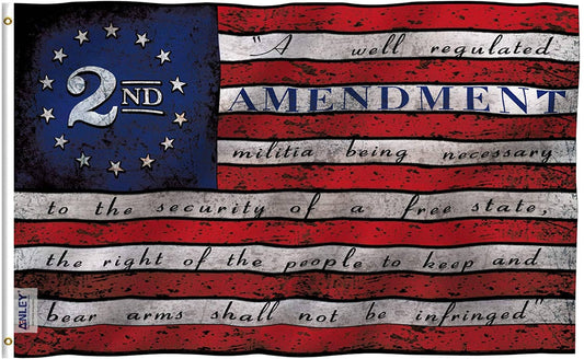 2nd Amendment 1791 Vintage American Flags Polyester with Brass Grommets 3 X 5 Ft - Trumpshop.net