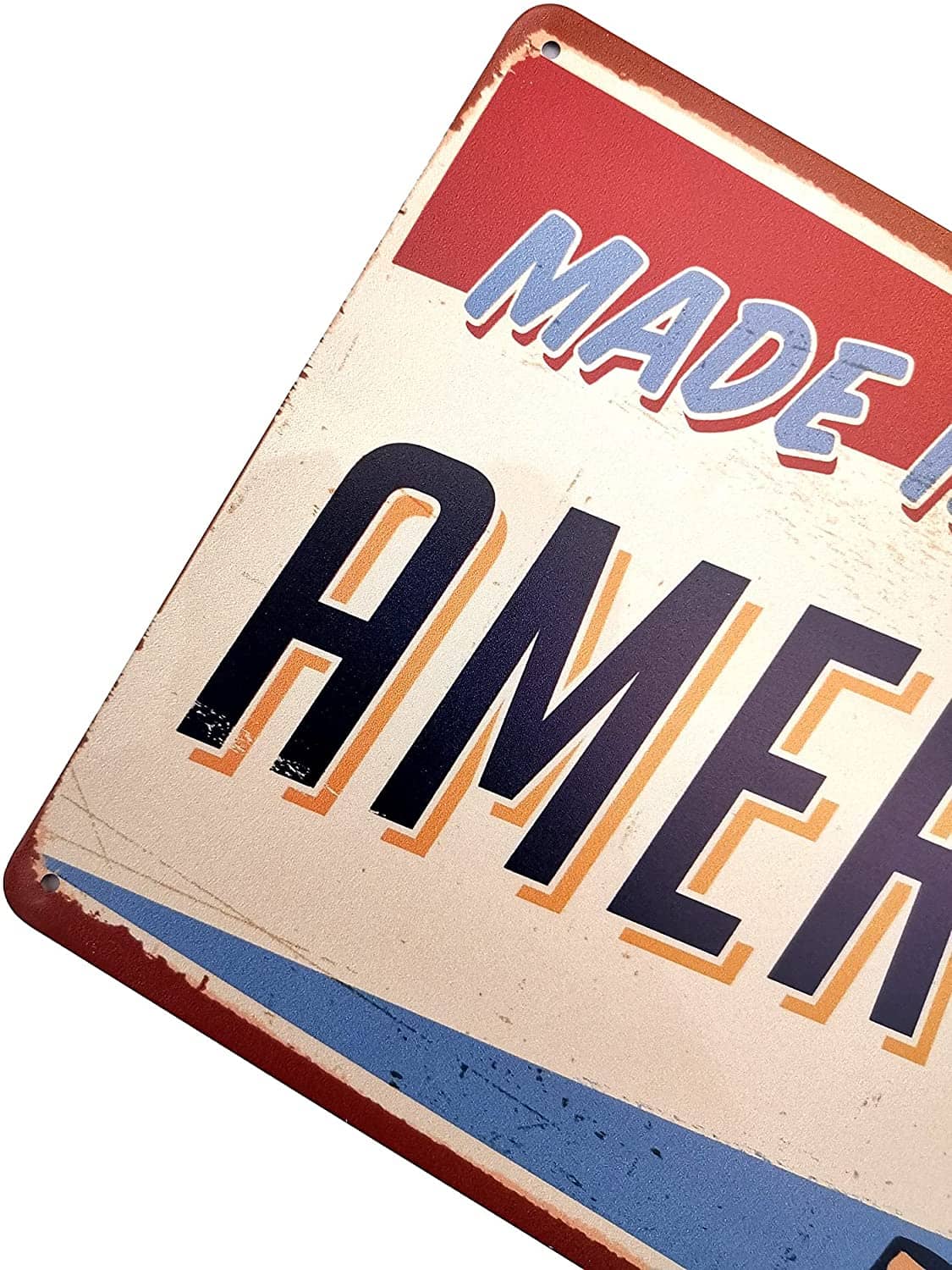 Vintage Made in America - The Land of the Free Metal Tin Sign - Trumpshop.net
