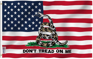 Gadsden American Flag Don't Tread On Me Polyester with Brass Grommets 3 X 5 Ft - Trumpshop.net