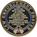 St. Michael Patron Saint of Law Enforcement Challenge Coin with Hero's Valor Prayer 1-Pack (Single Coin) - Trumpshop.net