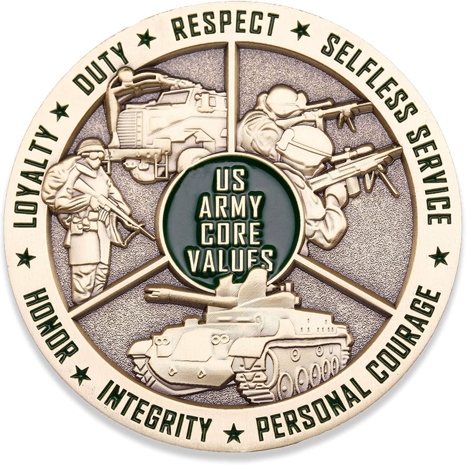 Core Values Coin United States Army Core Values Challenge Coin 1-Pack (Single Coin)