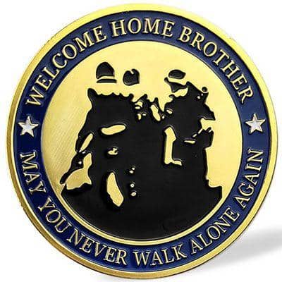 Welcome Home Brother Vintage Military Collectible Challenge Corner You'll Never Walk Alone Again - Trumpshop.net