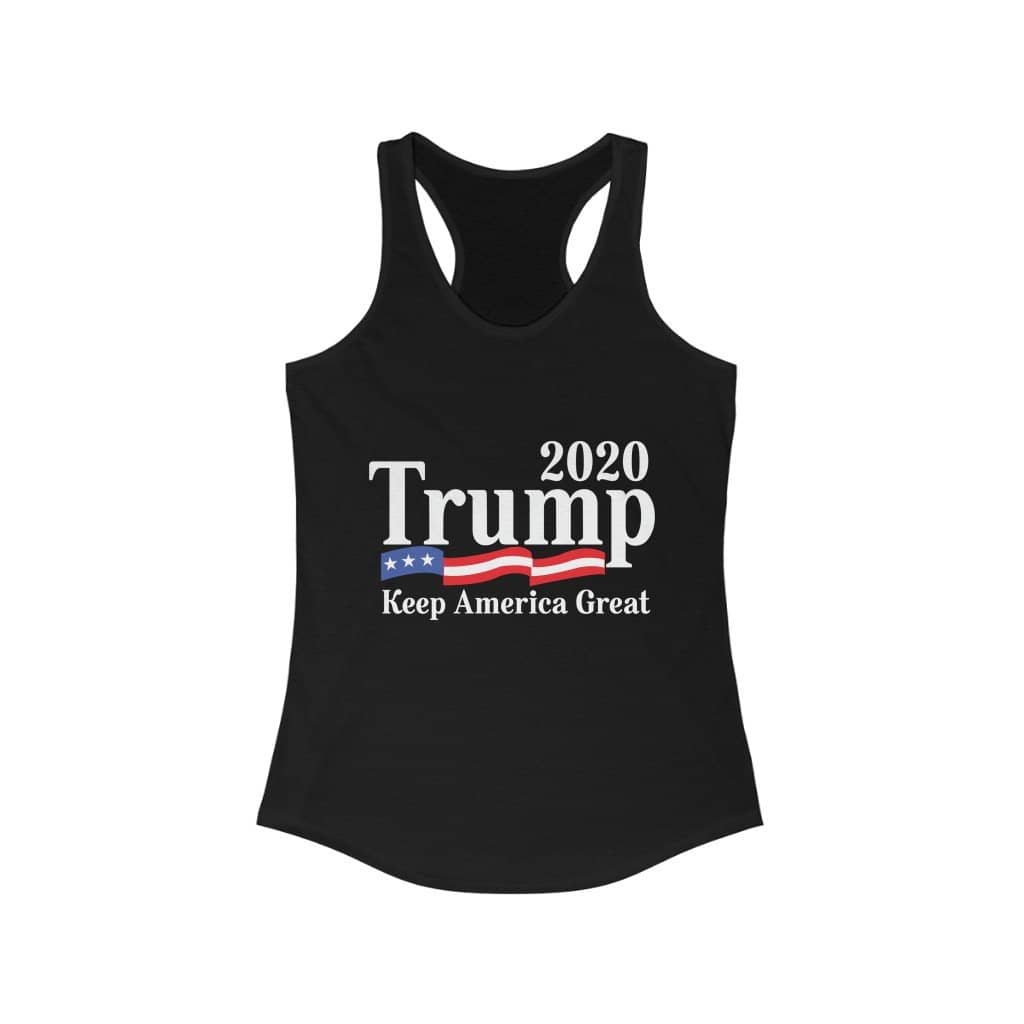 Trump 2020 Keep America Great Ladies Ideal Racerback Tank - Trumpshop.net