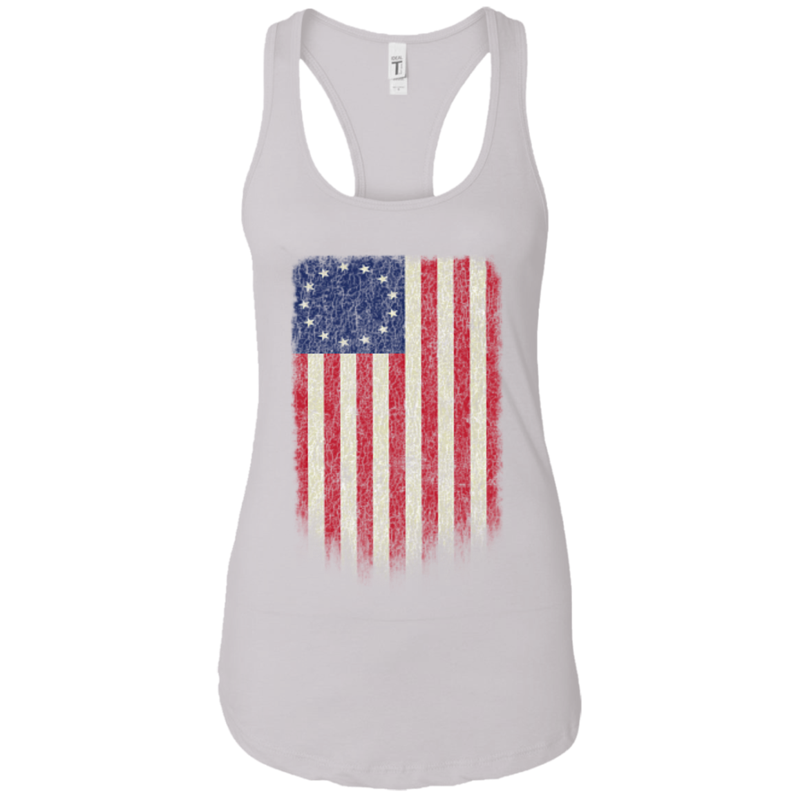 Betsy Ross Flag 13 Colonies Ladies Ideal Racerback Tank - Trumpshop.net