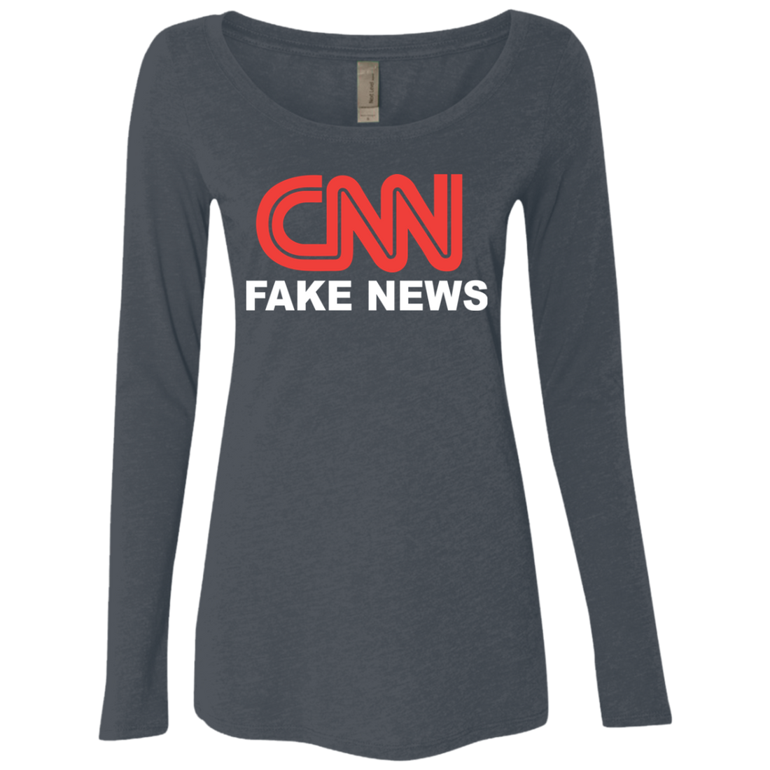CNN Fake News Ladies' Triblend Scoop - Trumpshop.net
