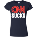 CNN Sucks Softstyle Ladies' T-Shirt - Trumpshop.net