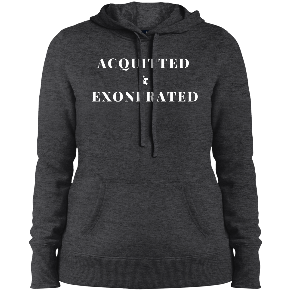 TRUMP Acquitted Exonerated Premium Ladies' Pullover Hooded Sweatshirt - Trumpshop.net