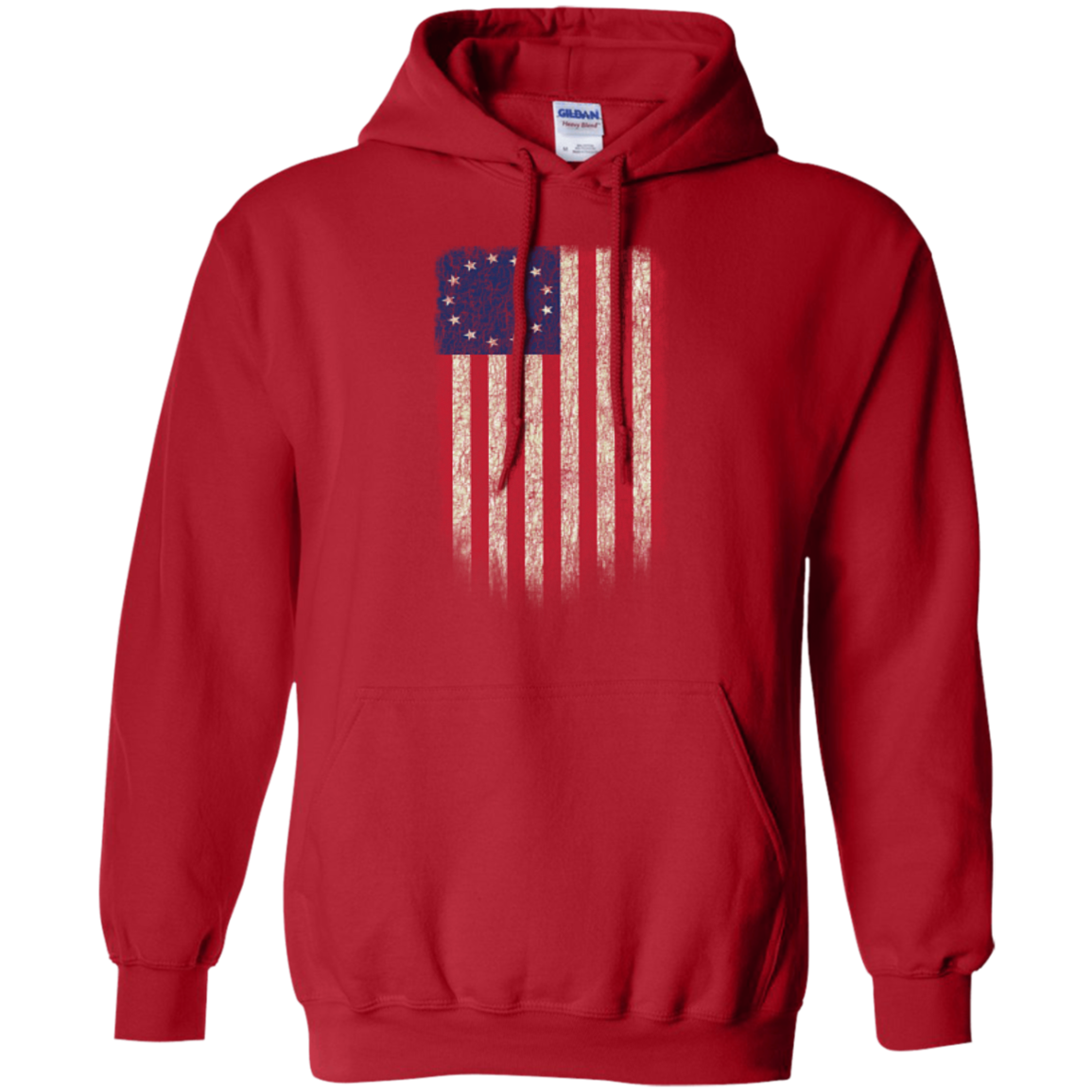 Betsy Ross Flag 13 Colonies Pullover Hoodie 8 oz. - Trumpshop.net