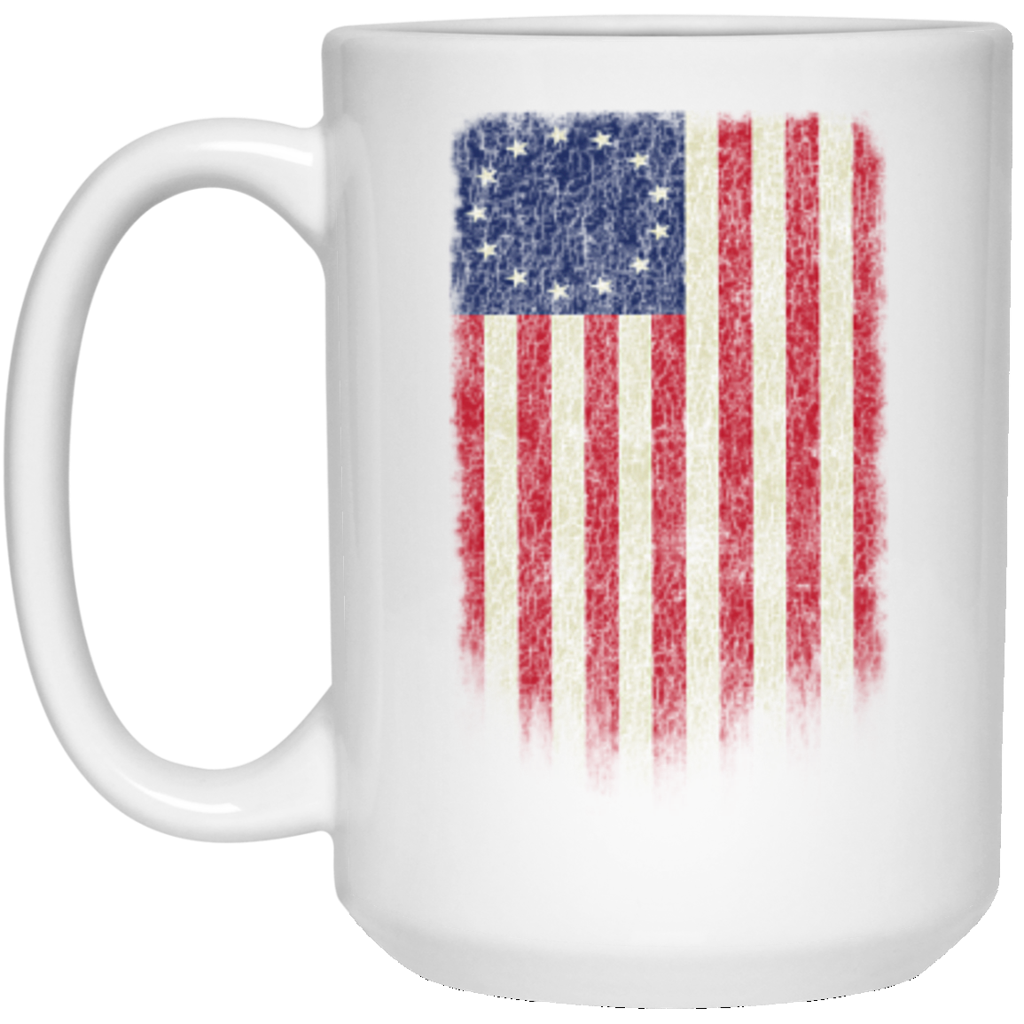 Betsy Ross Flag 13 Colonies White Mug - Trumpshop.net