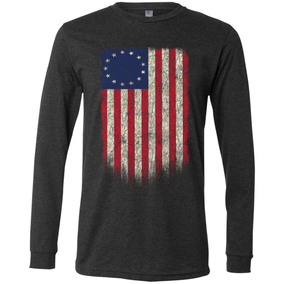 Betsy Ross Flag 13 Colonies Men's Jersey LS T-Shirt - Trumpshop.net
