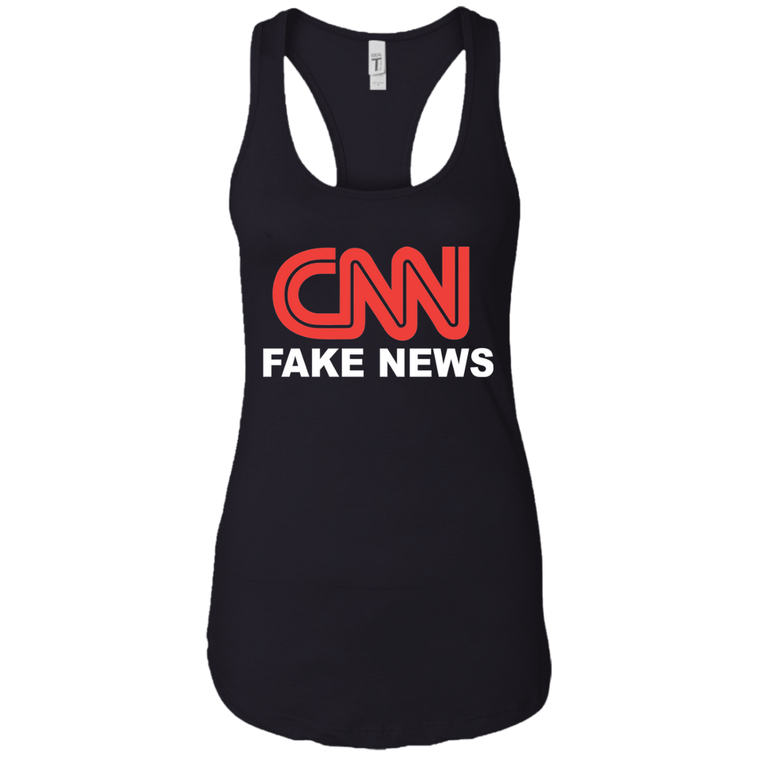 CNN Fake News Ladies Ideal Racerback Tank - Trumpshop.net