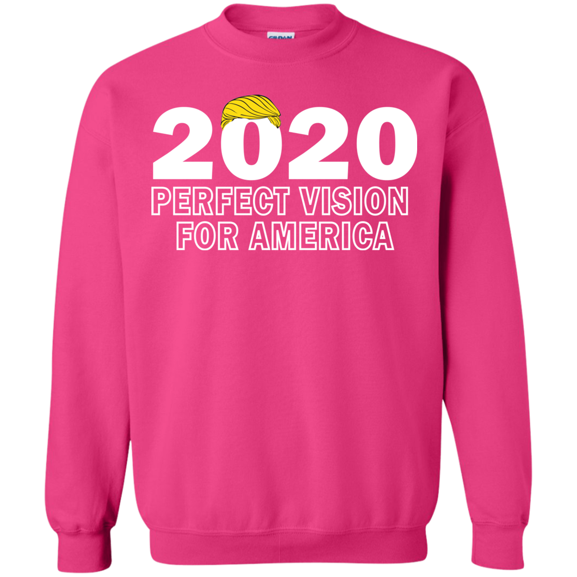 2020 Perfect Vision Trump Crewneck Pullover Sweatshirt  8 oz. - Trumpshop.net