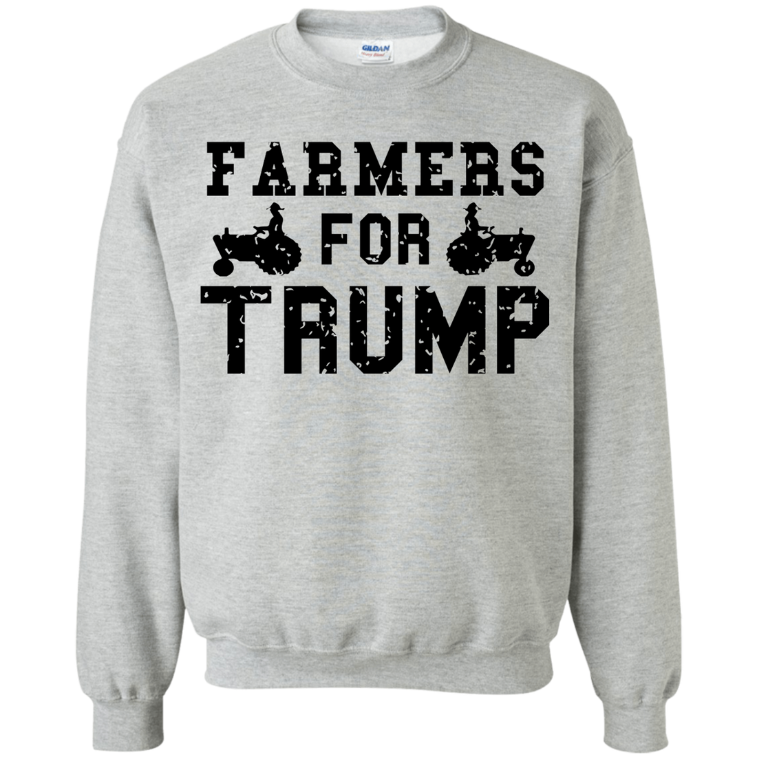 Farmers for Trump Crewneck Pullover Sweatshirt  8 oz. - Trumpshop.net
