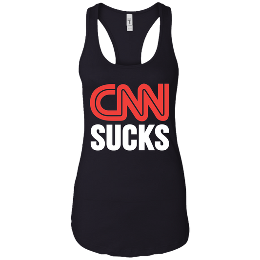 CNN Sucks Ladies Ideal Racerback Tank