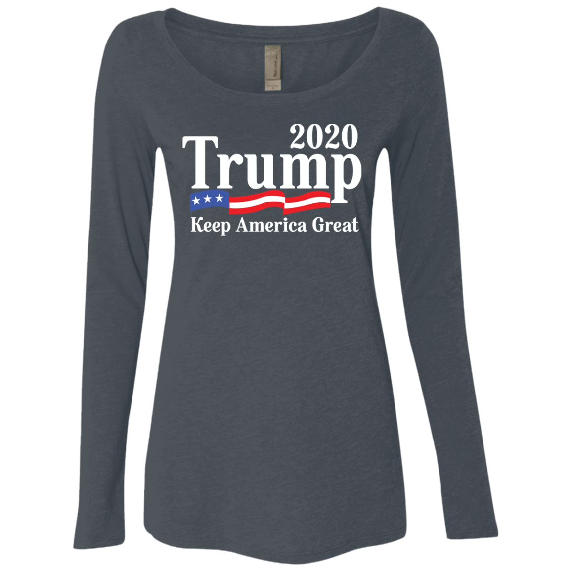 Trump 2020 Keep America Great Ladies' Triblend Scoop - Trumpshop.net