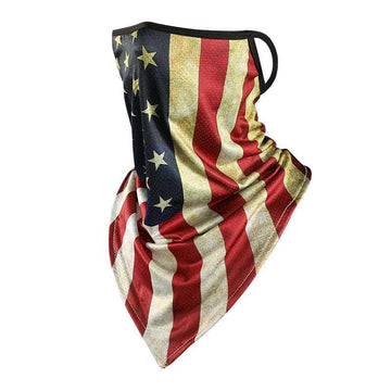 Made in USA Cooling USA Flag Neck Gaiter with Ear Loop - Trumpshop.net