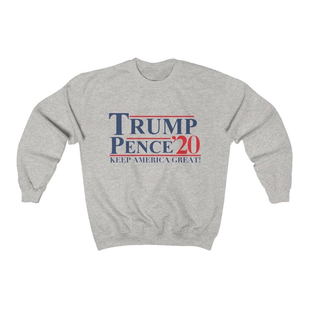 Trump Pence 2020 Crewneck Pullover Sweatshirt  8 oz. - Trumpshop.net
