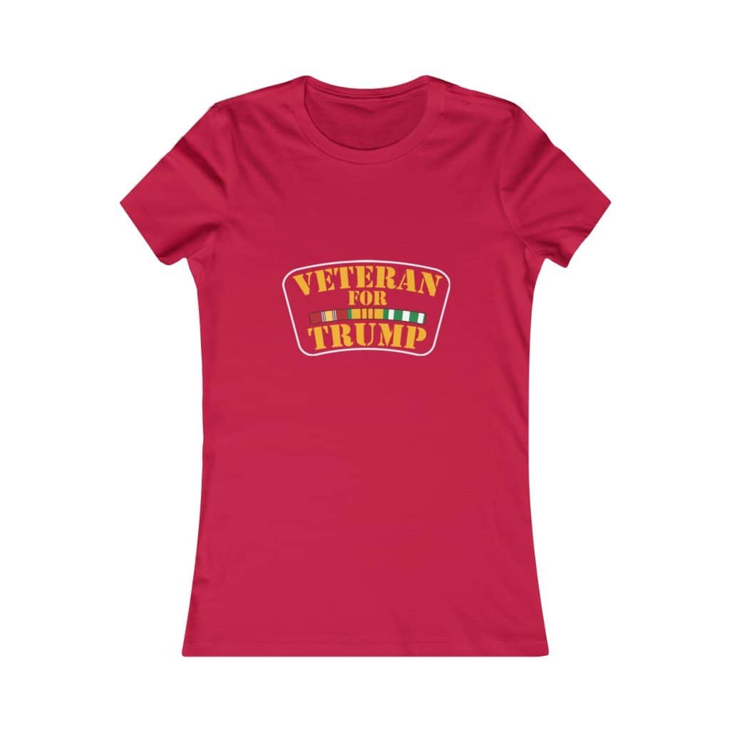 Veteran for Trump Softstyle Ladies' T-Shirt - Trumpshop.net