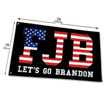 Made in USA F*** Joe Biden Let's Go Brandon Flag Polyester with Brass Grommets 3 X 5 Ft